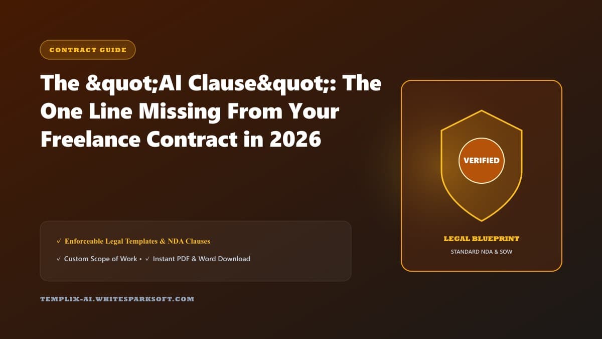 The "AI Clause": The One Line Missing From Your Freelance Contract in 2026 — Templix AI guide