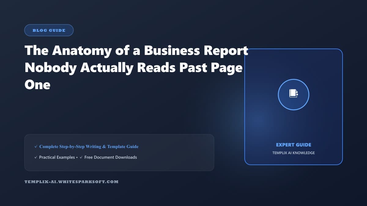The Anatomy of a Business Report Nobody Actually Reads Past Page One — Step-by-step guide and template blueprint