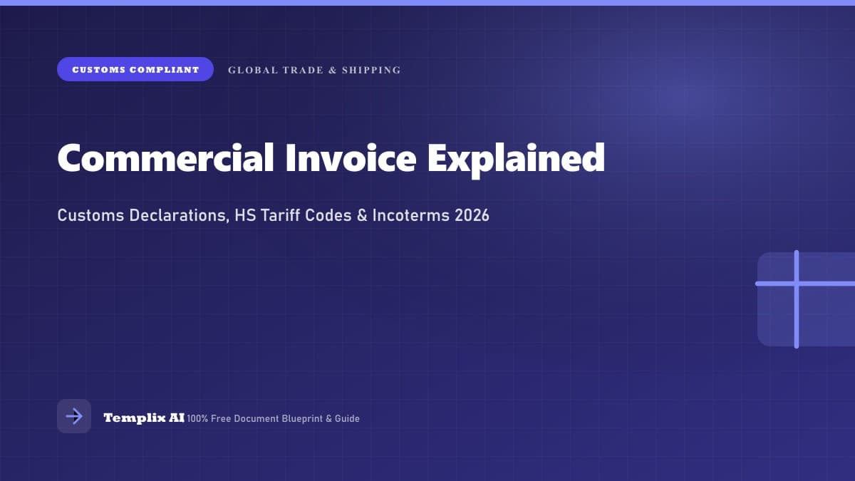 Commercial Invoice Explained: What International Sellers Need to Know — Templix AI guide