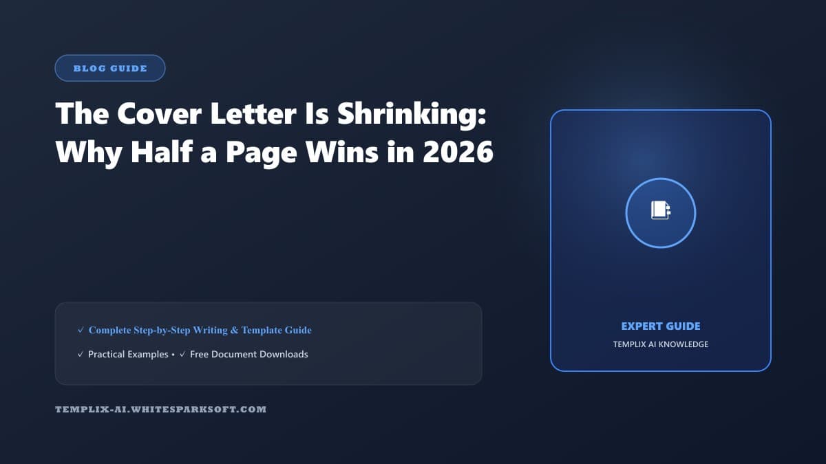 The Cover Letter Is Shrinking: Why Half a Page Wins in 2026 — Templix AI guide