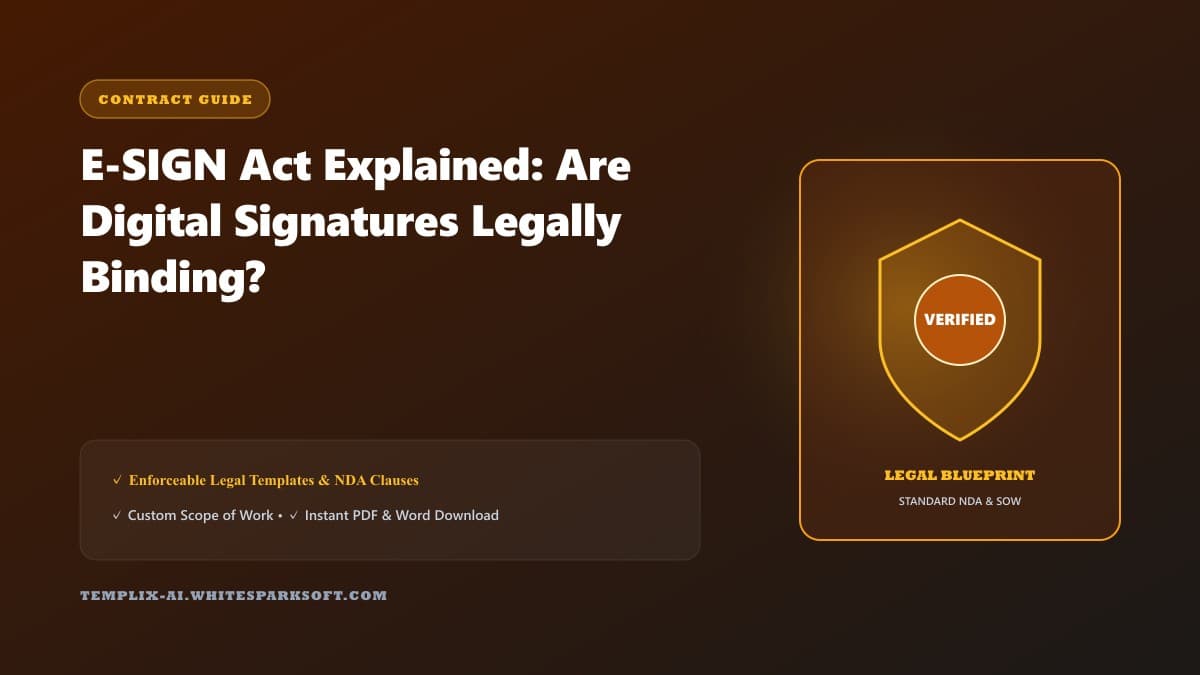 E-SIGN Act Explained: Are Digital Signatures Legally Binding? — Templix AI guide