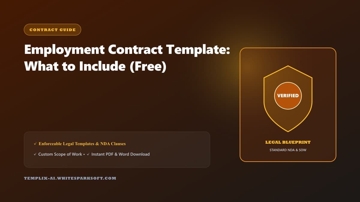 Employment Contract Template: What to Include (Free) — Templix AI guide