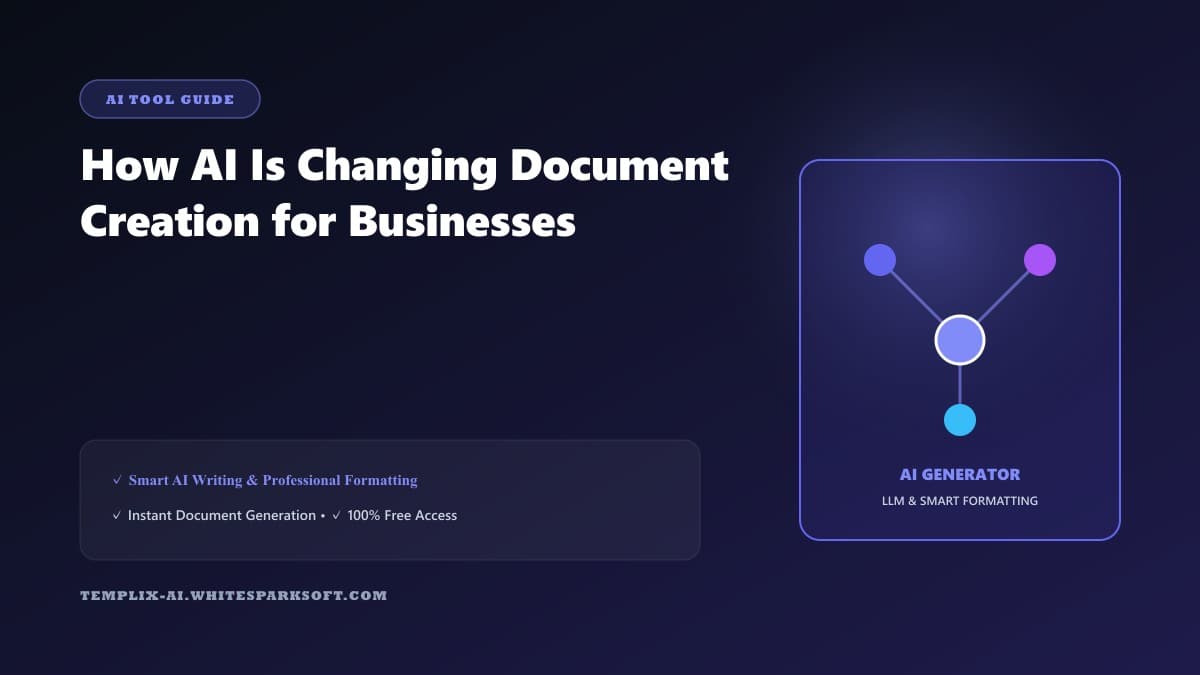 How AI Is Changing Document Creation for Businesses — Templix AI guide