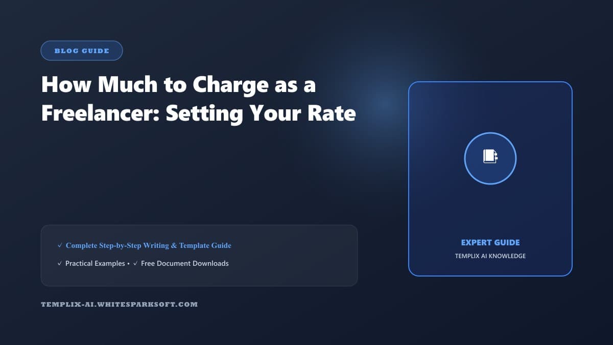 How Much to Charge as a Freelancer: Setting Your Rate — Templix AI guide