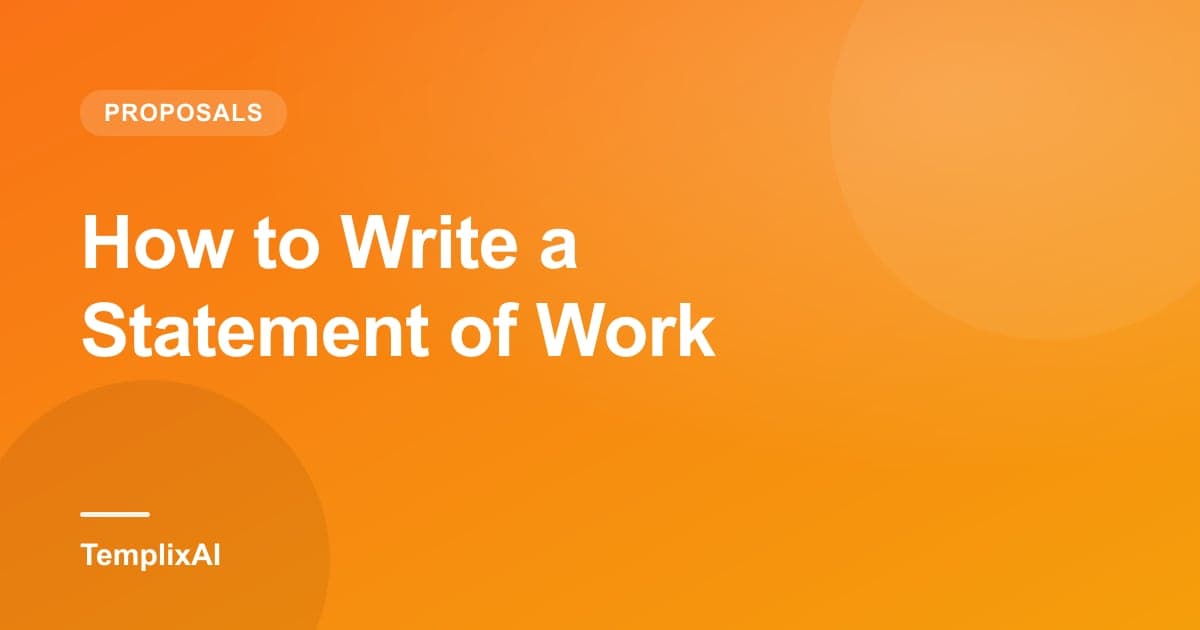 How to Write a Statement of Work (SOW)