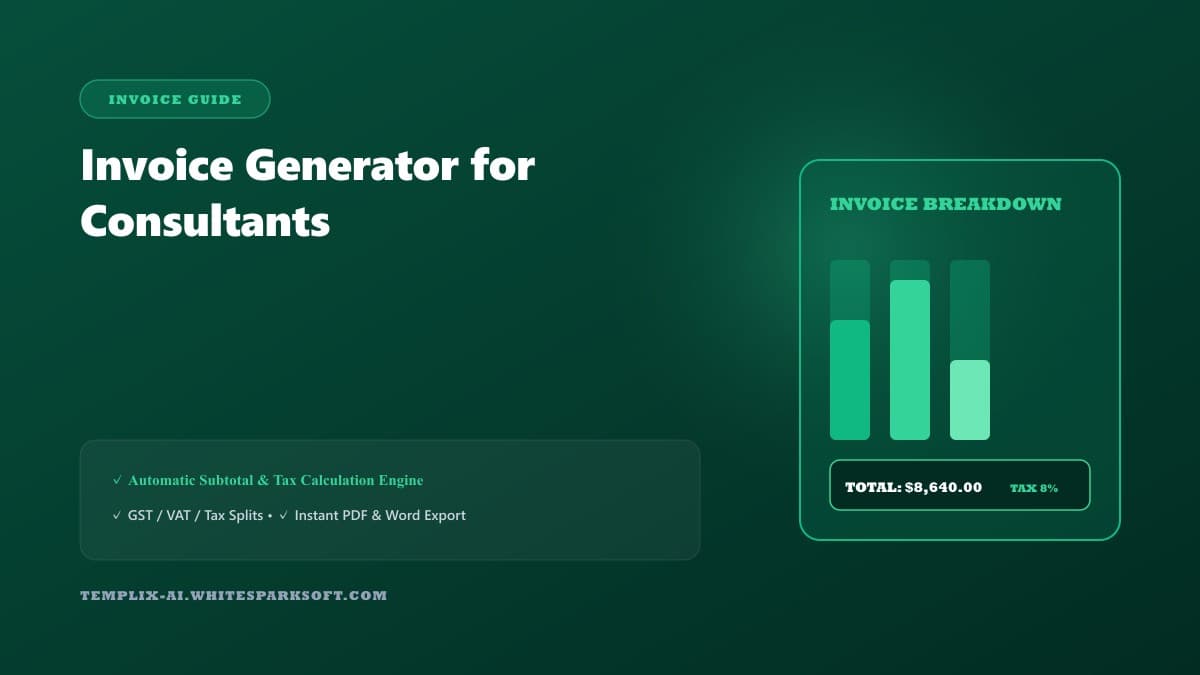 Invoice Generator for Consultants — Templix AI guide