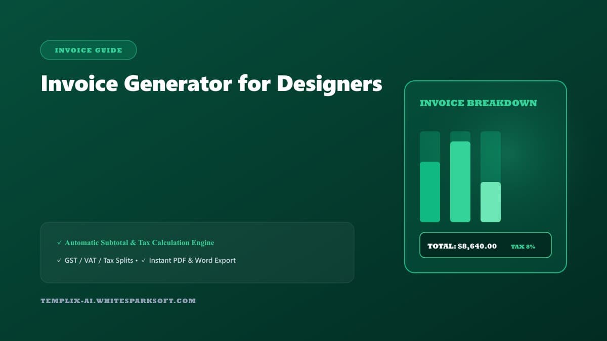 Invoice Generator for Designers — Templix AI guide