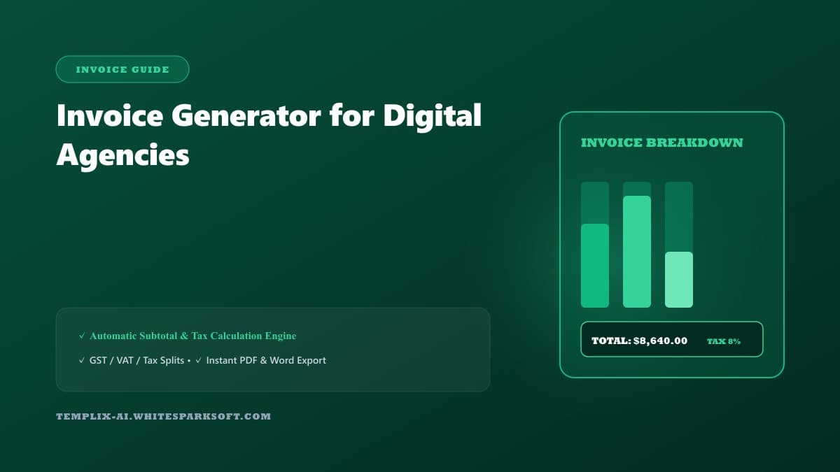 Invoice Generator for Digital Agencies — Templix AI guide