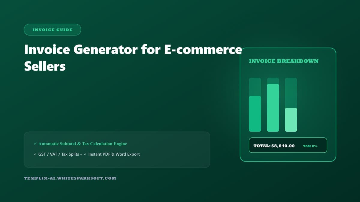 Invoice Generator for E-commerce Sellers — Templix AI guide