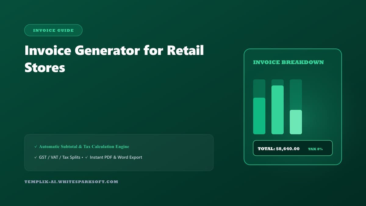 Invoice Generator for Retail Stores — Templix AI guide