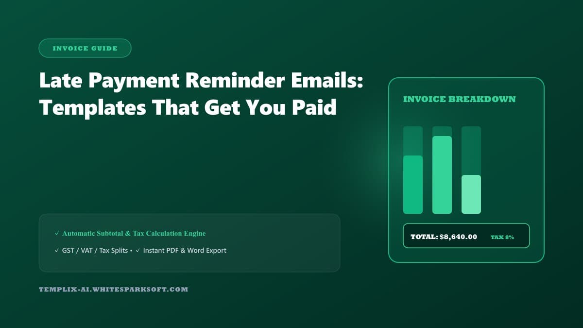 Late Payment Reminder Emails: Templates That Get You Paid — Templix AI guide