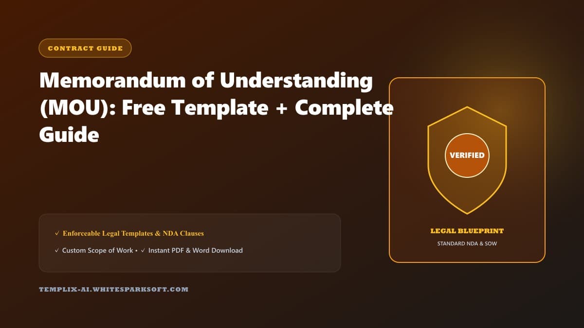 Memorandum of Understanding (MOU): Free Template + Complete Guide — Templix AI guide