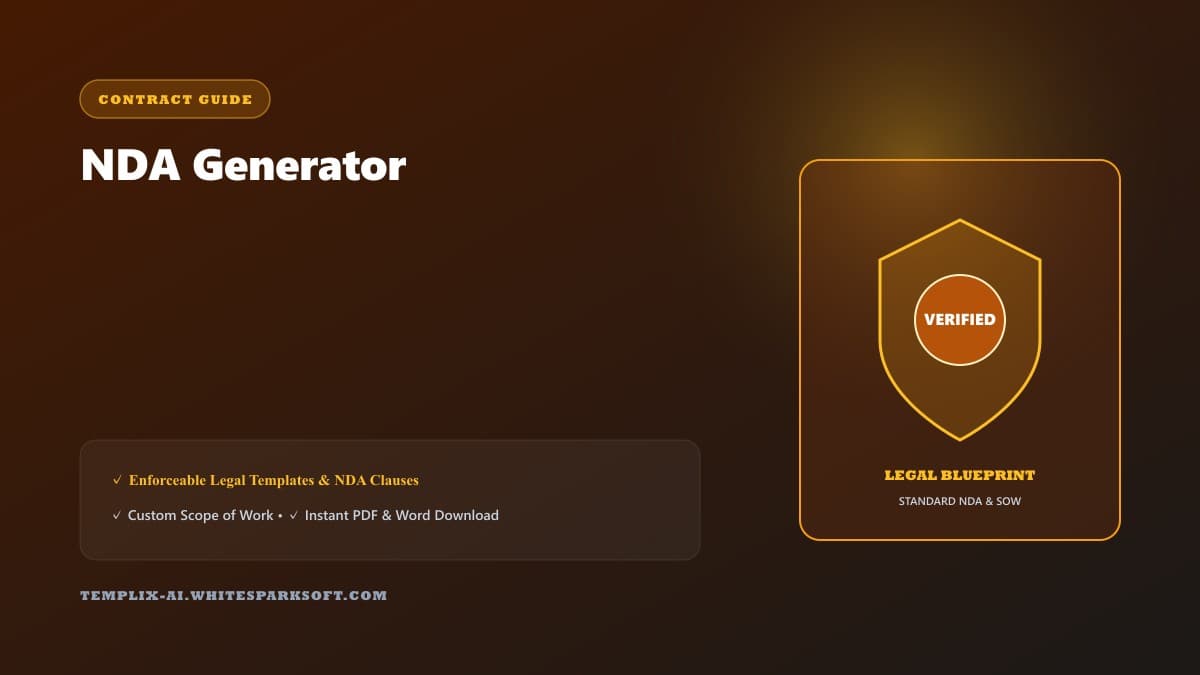 NDA Generator — Templix AI guide