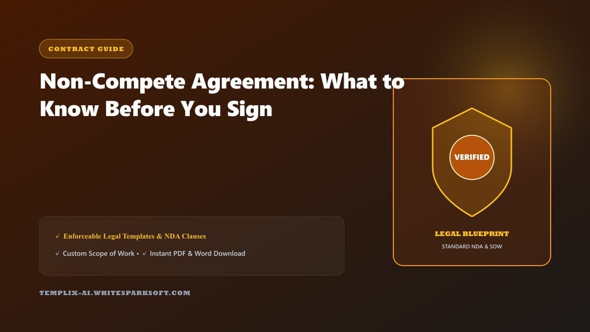 Non-Compete Agreement: What to Know Before You Sign — Templix AI guide