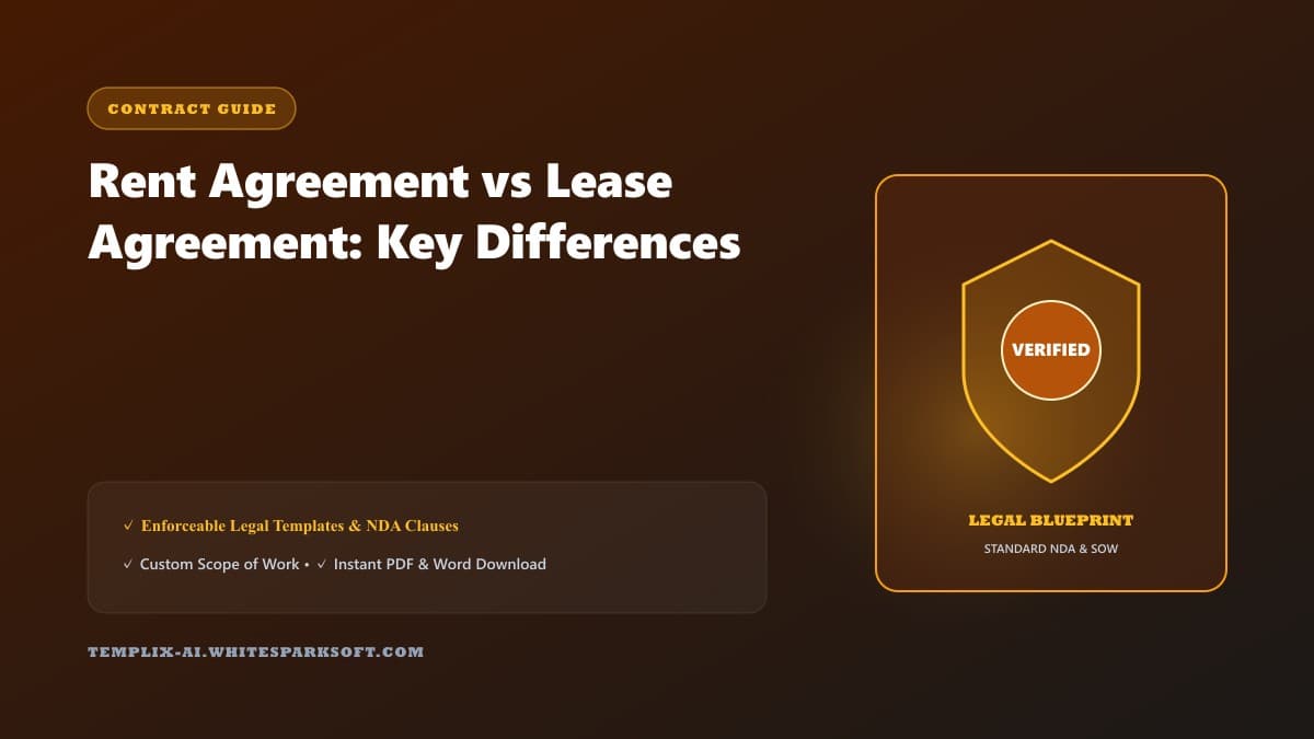 Rent Agreement vs Lease Agreement: Key Differences — Templix AI guide