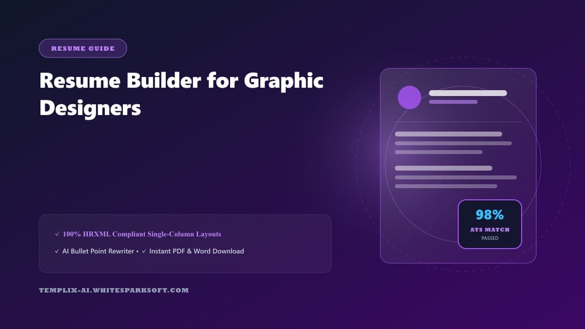 Resume Builder for Graphic Designers — Templix AI guide