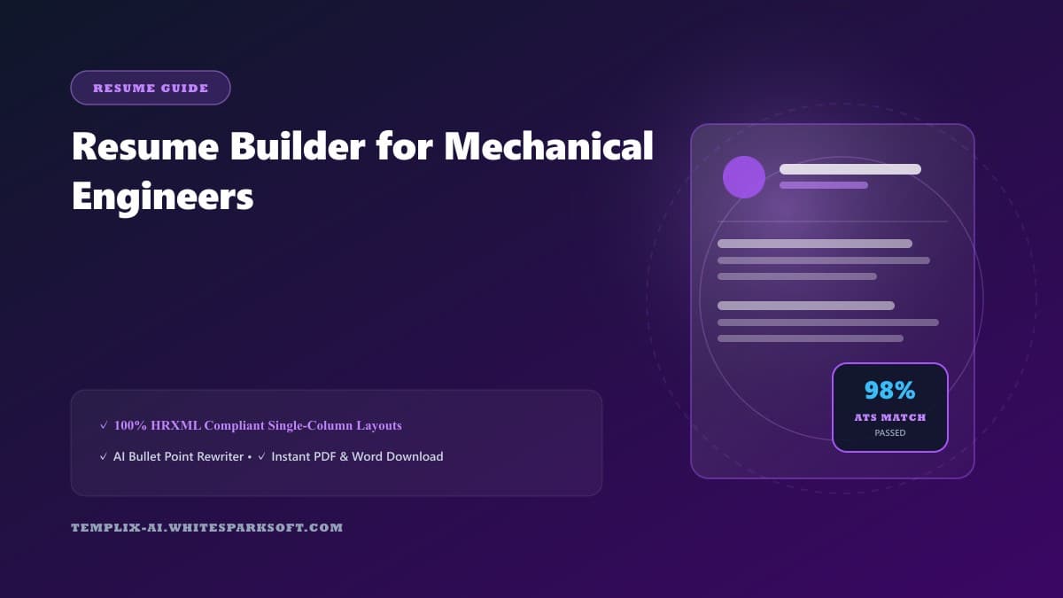 Resume Builder for Mechanical Engineers — Templix AI guide