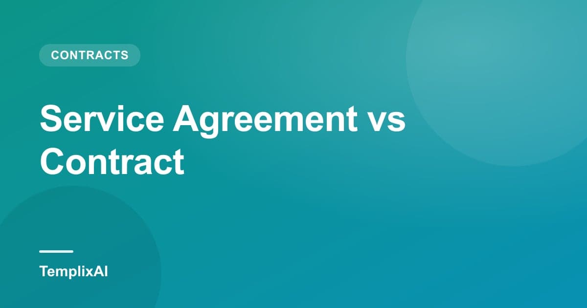 Service Agreement vs Contract: What's the Difference?