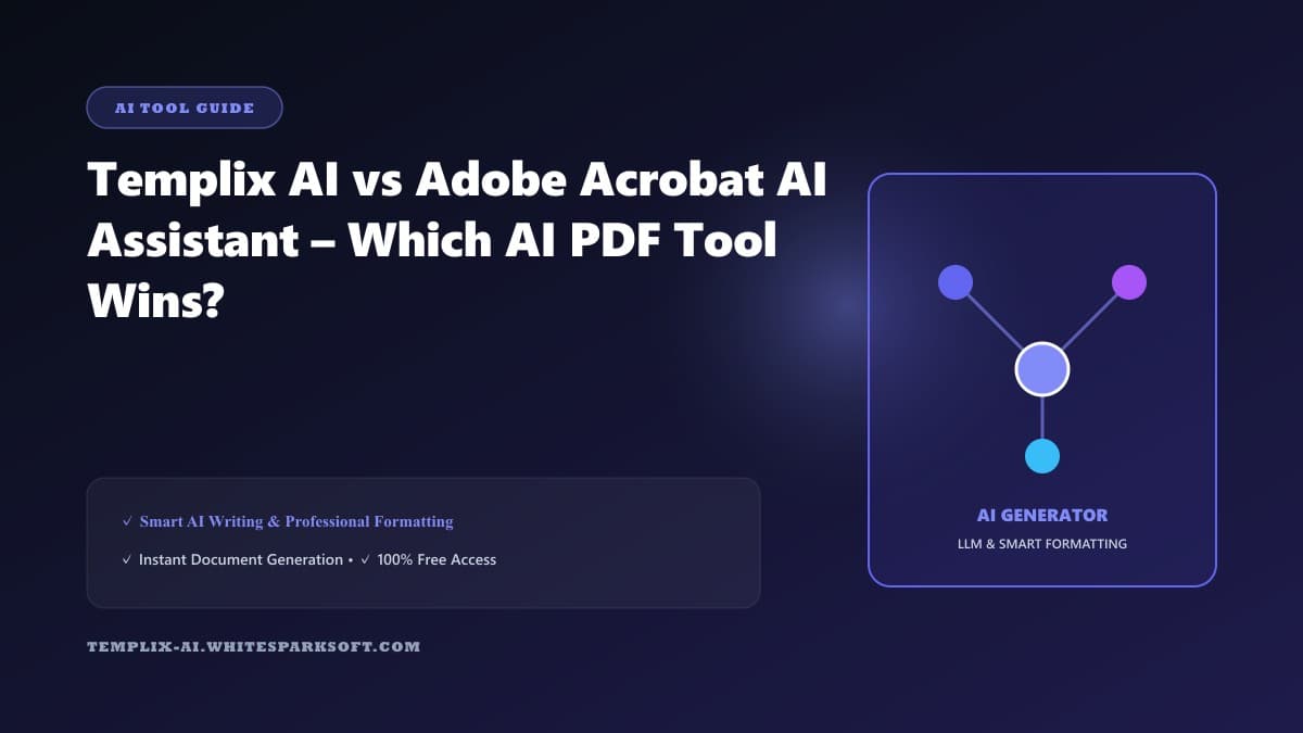 Templix AI vs Adobe Acrobat AI Assistant – Which AI PDF Tool Wins?