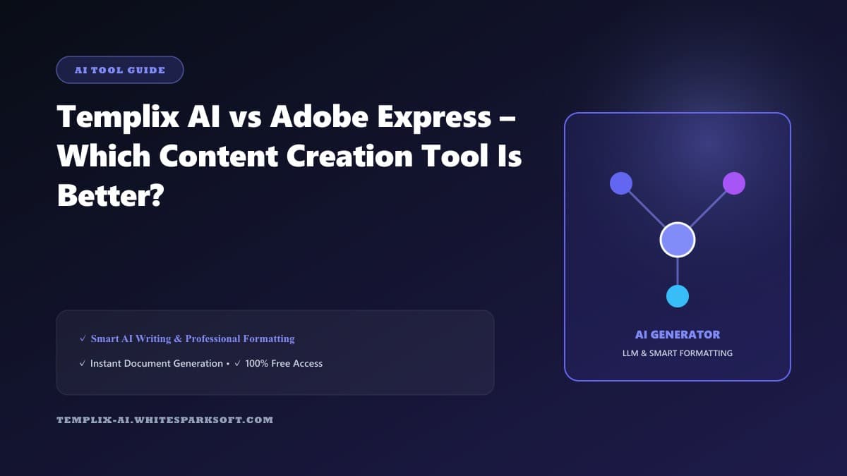 Templix AI vs Adobe Express – Which Content Creation Tool Is Better?