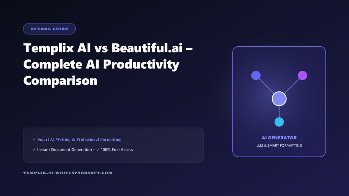 Templix AI vs Beautiful.ai – Complete AI Productivity Comparison