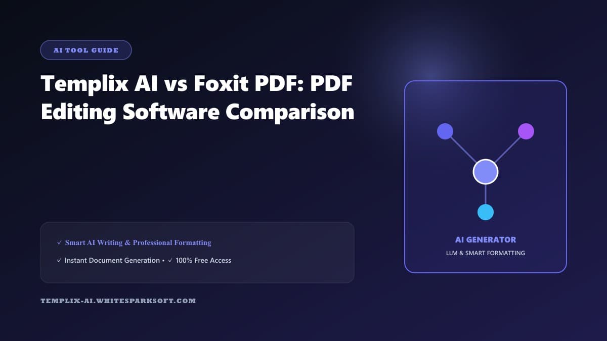 Templix AI vs Foxit PDF: PDF Editing Software Comparison