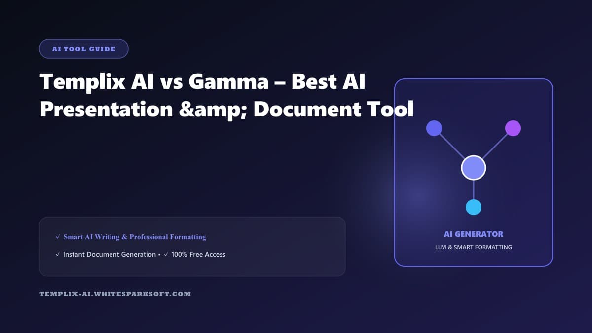 Templix AI vs Gamma – Best AI Presentation & Document Tool
