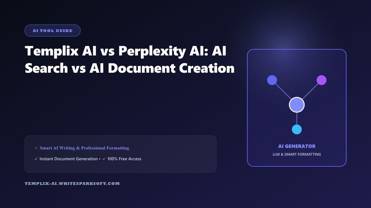 Templix AI vs Perplexity AI: AI Search vs AI Document Creation