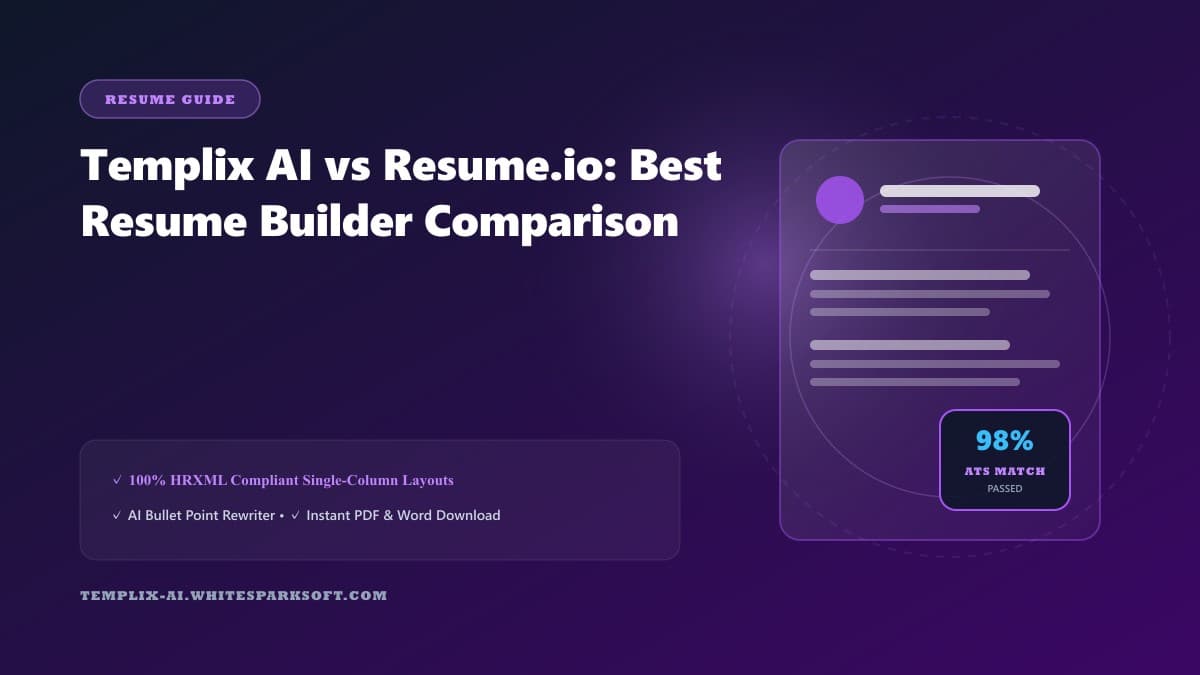 Templix AI vs Resume.io: Best Resume Builder Comparison