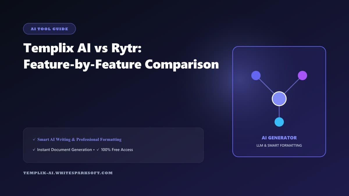 Templix AI vs Rytr: Feature-by-Feature Comparison