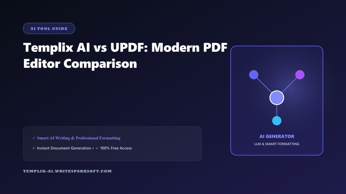 Templix AI vs UPDF: Modern PDF Editor Comparison