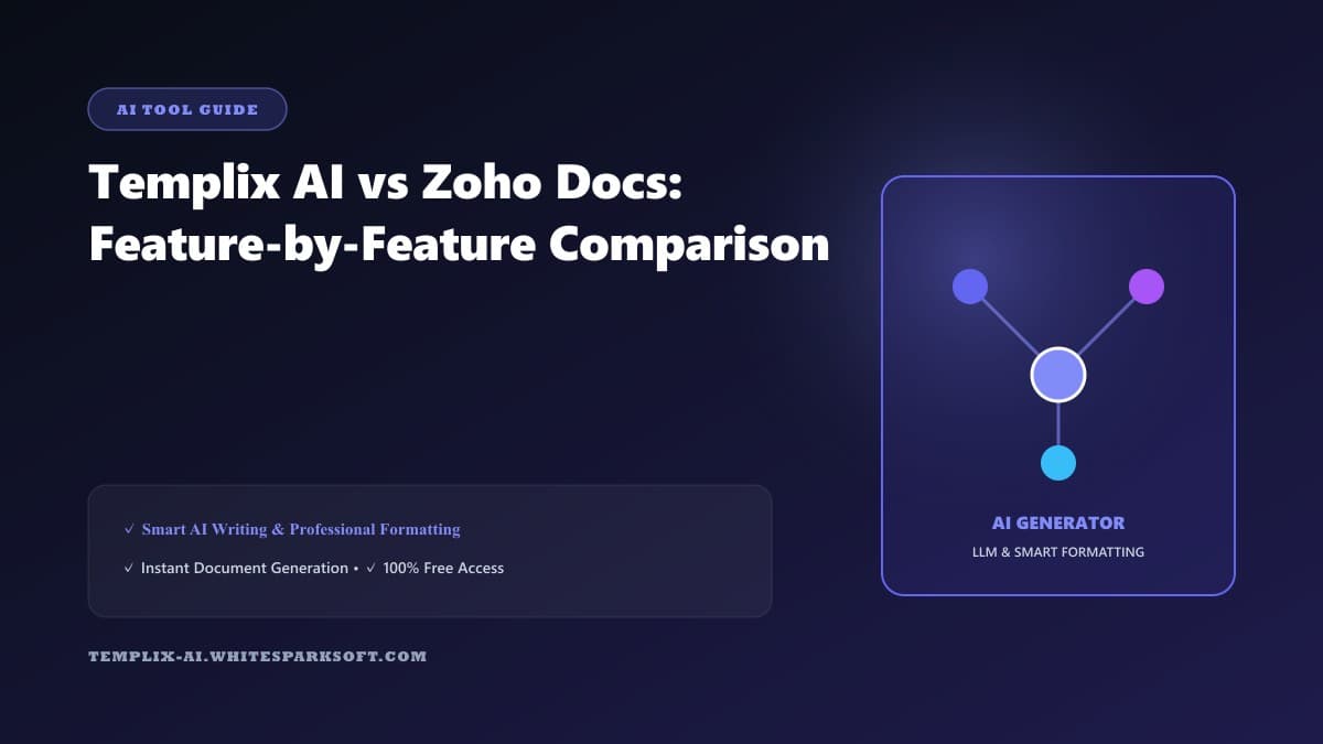 Templix AI vs Zoho Docs: Feature-by-Feature Comparison