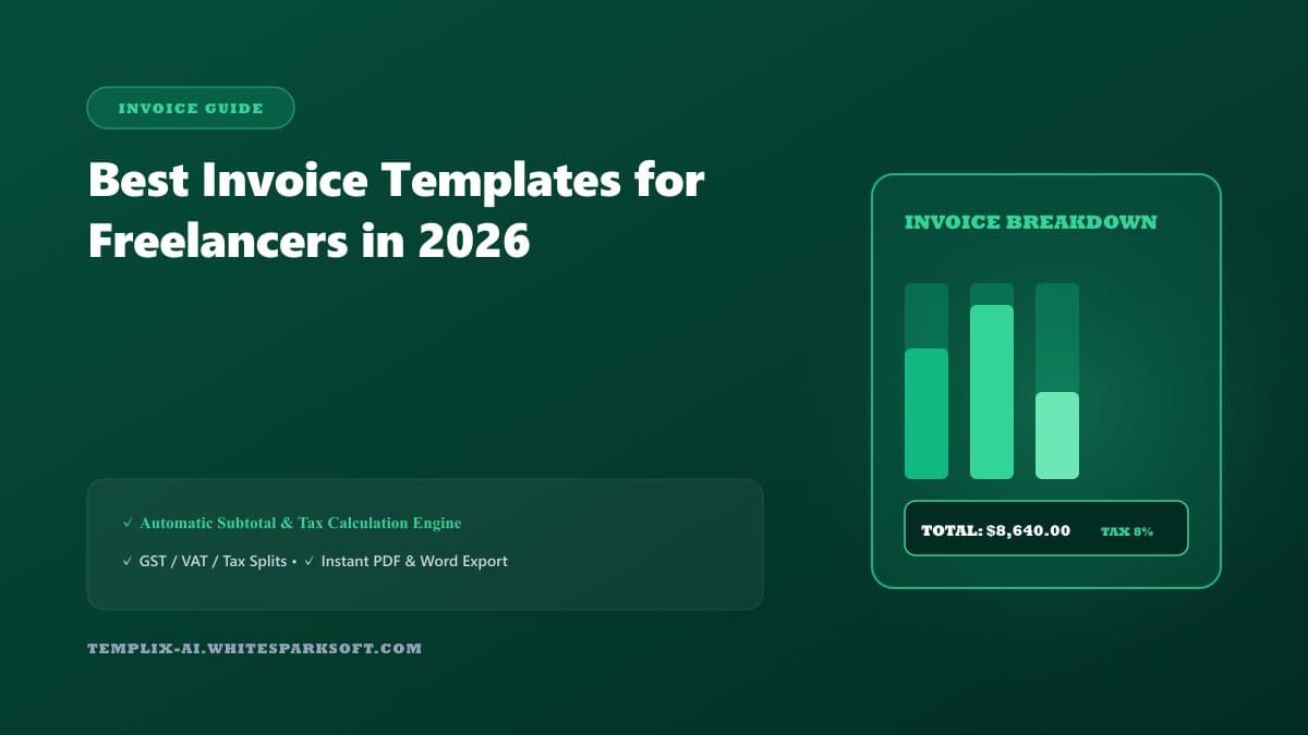 Best Invoice Templates for Freelancers in 2026 — Templix AI guide Best Invoice Templates for Freelancers in 2026 — Templix AI guide