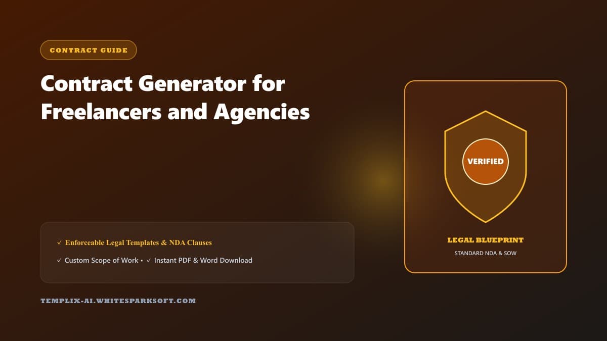 Contract Generator for Freelancers and Agencies — Templix AI guide Contract Generator for Freelancers and Agencies — Templix AI guide