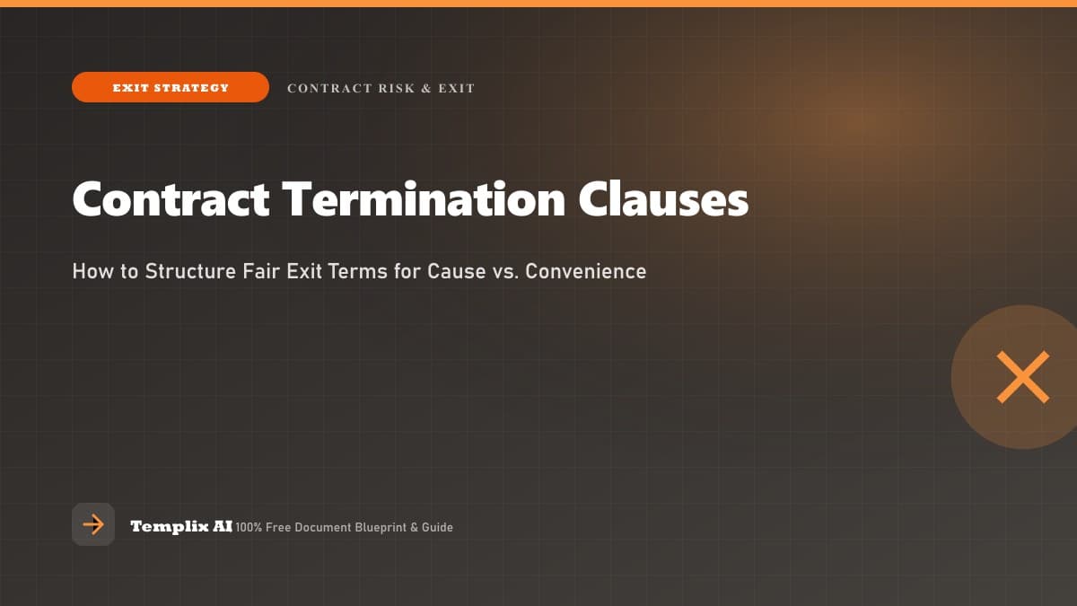 How to Write a Fair Termination Clause (For Both Sides) — Templix AI guide How to Write a Fair Termination Clause (For Both Sides) — Templix AI guide