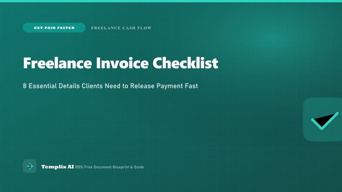 Freelance Invoice Checklist: 8 Things Clients Look for Before They Pay — Templix AI guide Freelance Invoice Checklist: 8 Things Clients Look for Before They Pay — Templix AI guide