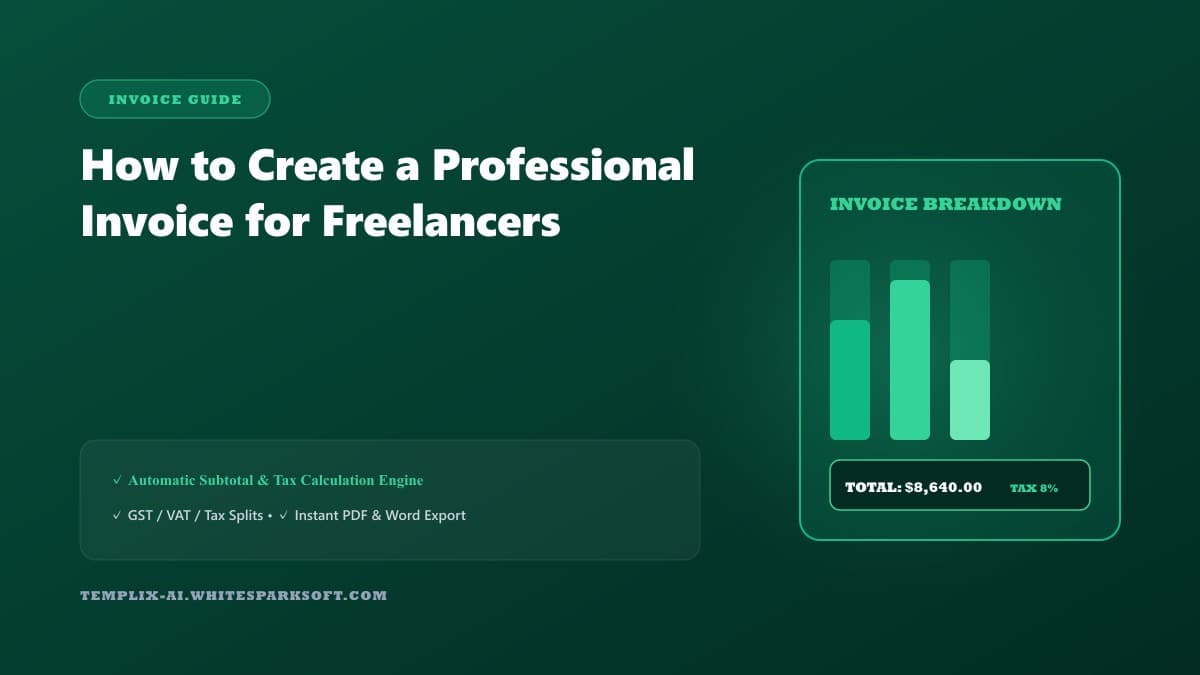 How to Create a Professional Invoice for Freelancers — Templix AI guide How to Create a Professional Invoice for Freelancers — Templix AI guide