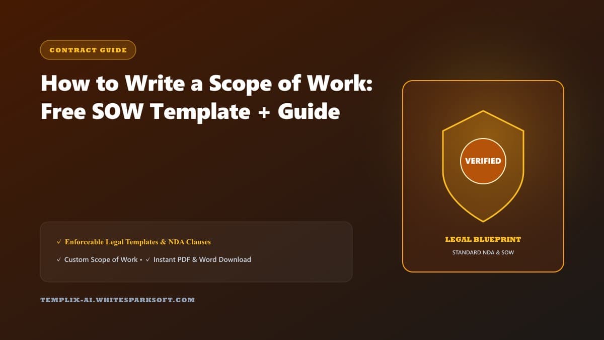 How to Write a Scope of Work: Free SOW Template + Guide — Templix AI guide How to Write a Scope of Work: Free SOW Template + Guide — Templix AI guide