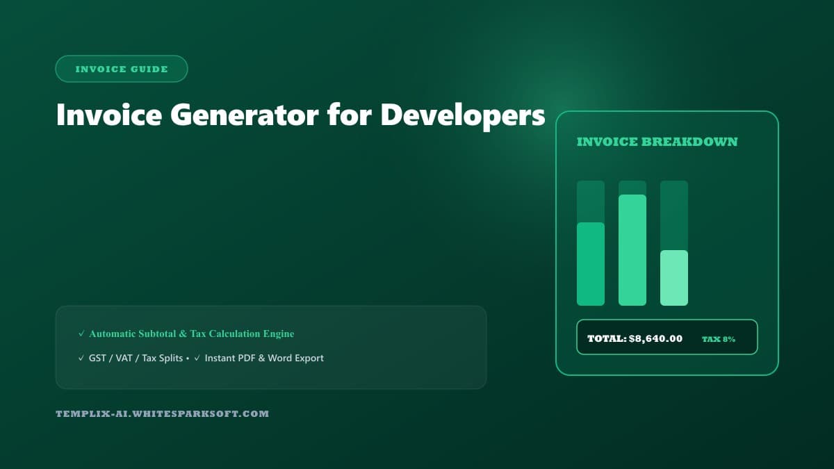 Invoice Generator for Developers — Templix AI guide Invoice Generator for Developers — Templix AI guide