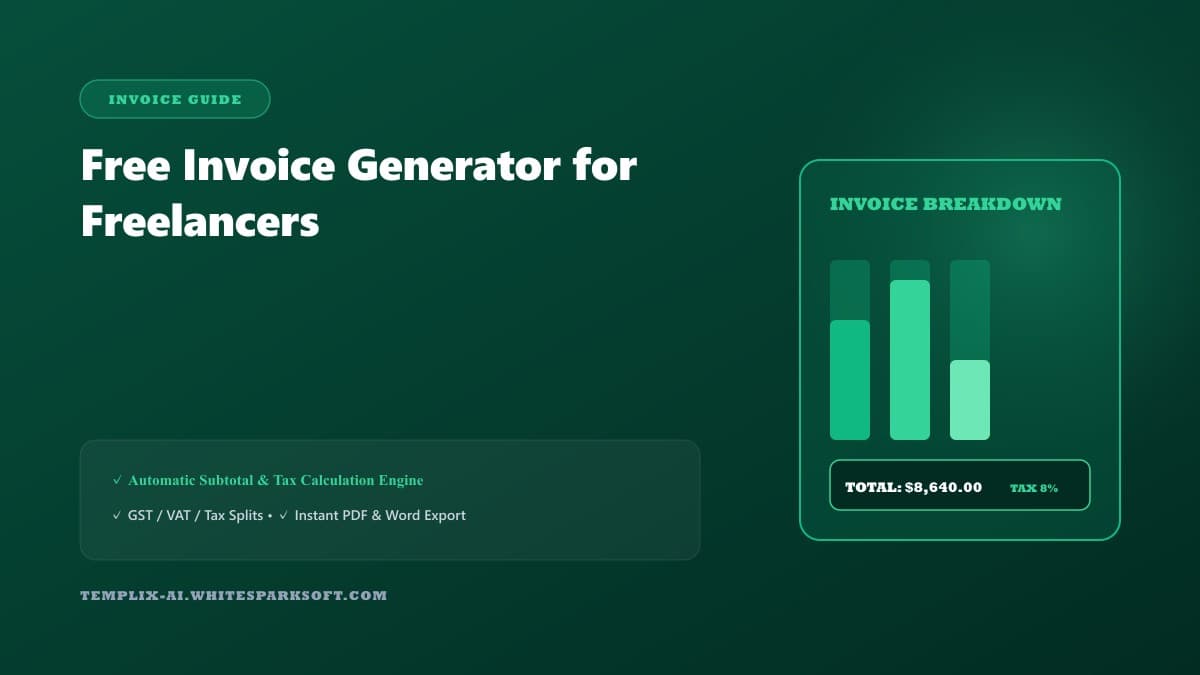 Free Invoice Generator for Freelancers — Templix AI guide Free Invoice Generator for Freelancers — Templix AI guide
