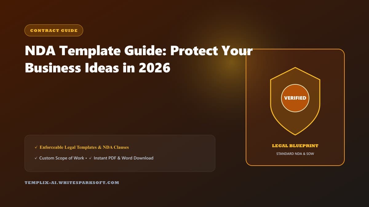 NDA Template Guide: Protect Your Business Ideas in 2026 — Templix AI guide NDA Template Guide: Protect Your Business Ideas in 2026 — Templix AI guide