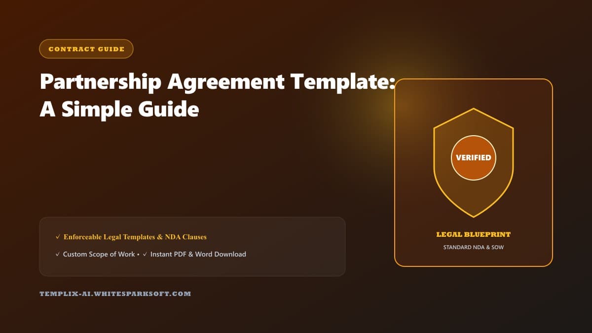 Partnership Agreement Template: A Simple Guide — Templix AI guide Partnership Agreement Template: A Simple Guide — Templix AI guide