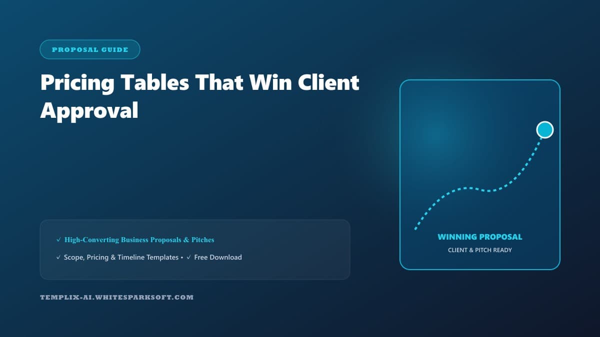 Pricing Tables That Win Client Approval — Templix AI guide Pricing Tables That Win Client Approval — Templix AI guide
