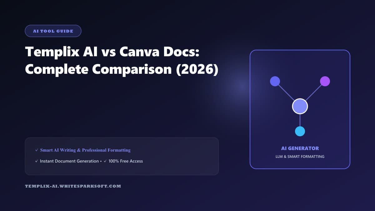 Templix AI vs Canva Docs: Complete Comparison (2026)