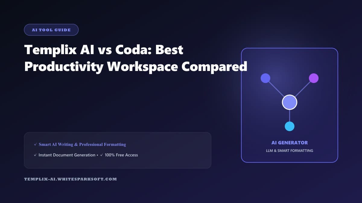 Templix AI vs Coda: Best Productivity Workspace Compared