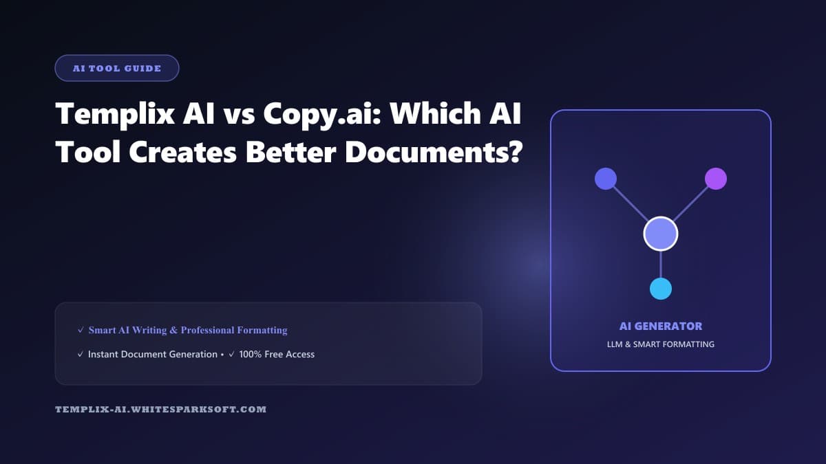 Templix AI vs Copy.ai: Which AI Tool Creates Better Documents?