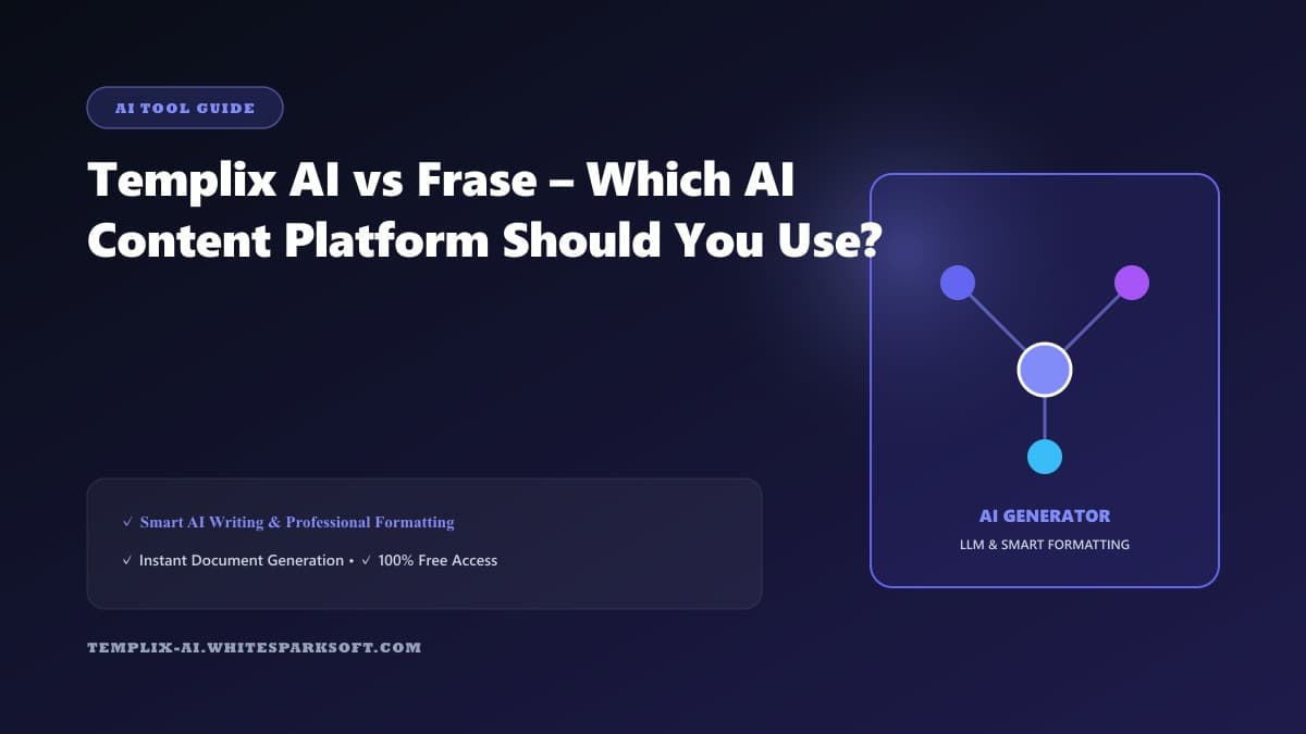 Templix AI vs Frase – Which AI Content Platform Should You Use?