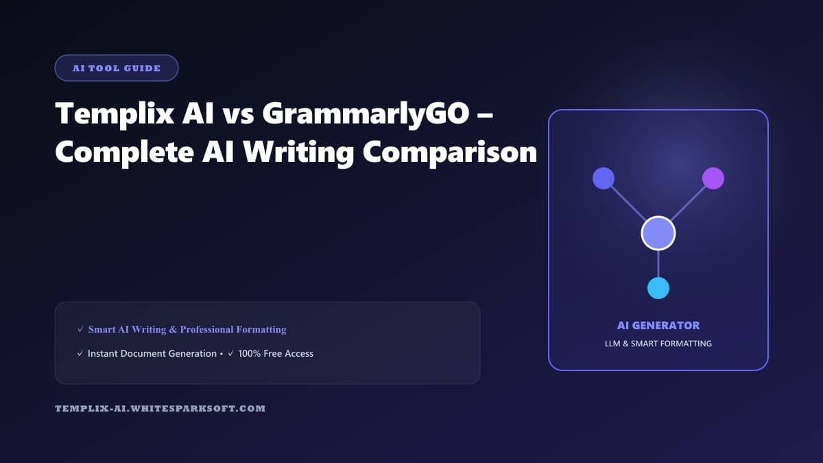 Templix AI vs GrammarlyGO – Complete AI Writing Comparison