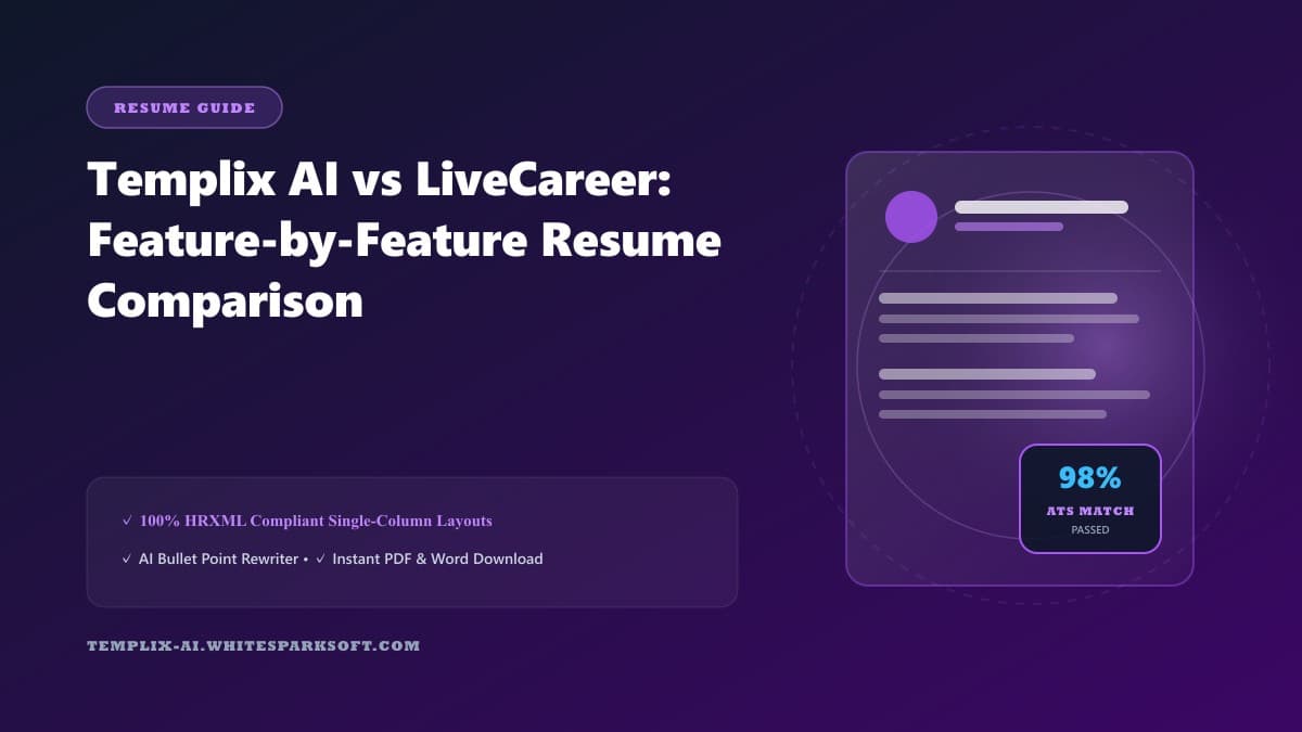 Templix AI vs LiveCareer: Feature-by-Feature Resume Comparison