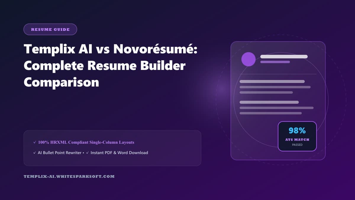 Templix AI vs Novorésumé: Complete Resume Builder Comparison